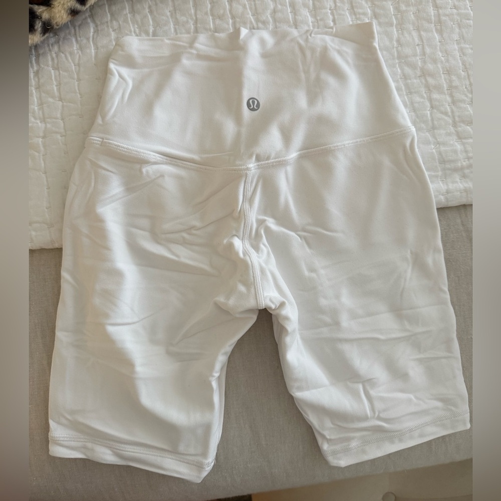 Lululemon Athletica White High-Waisted Shorts